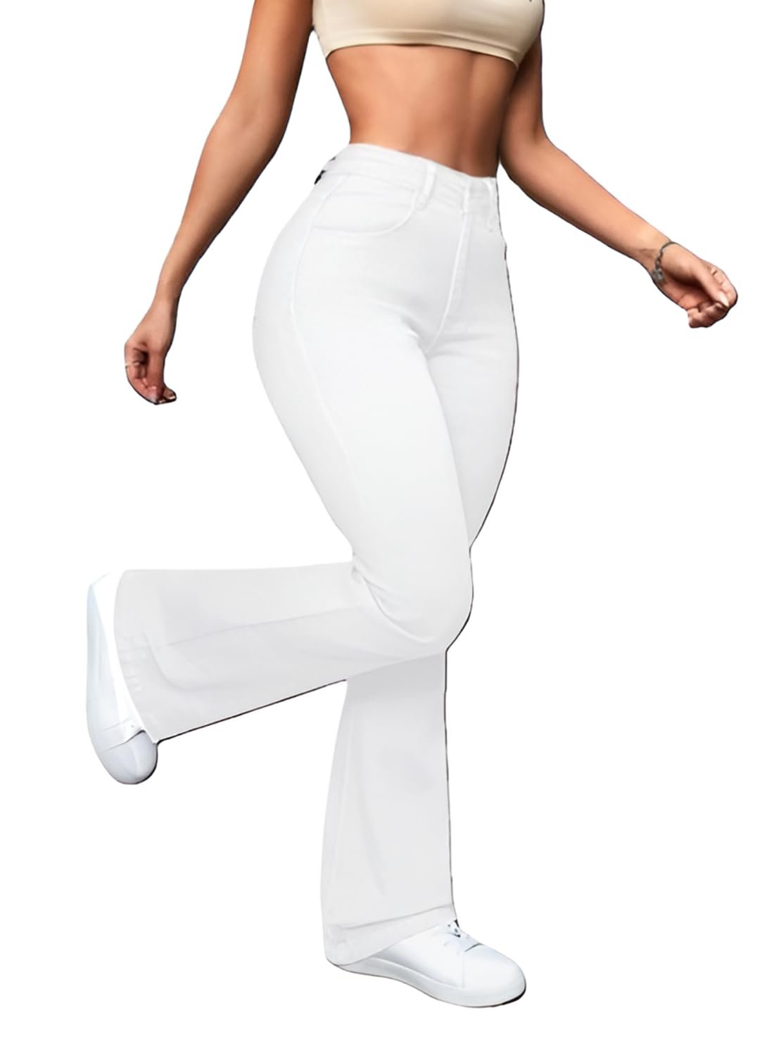 Ben Martin Women’s High Waist Jeans || Flared Bell Bottom Bootcut Pants || Wide Leg Stretch Denim – Perfect for Travel, Party & Everyday Use – Sizes 26–40 (2) - Image 4