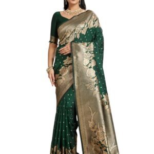 Women's Original Rajwadi Pure kanchipuram Kanjivaram Zari Banarasi Silk Desinger Saree With Blouse Piece