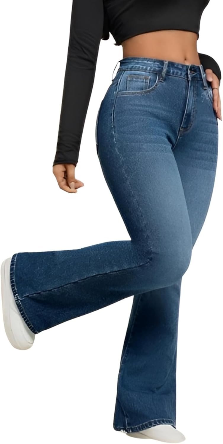 Ben Martin Women’s High Waist Jeans || Flared Bell Bottom Bootcut Pants || Wide Leg Stretch Denim – Perfect for Travel, Party & Everyday Use – Sizes 26–40 (2) - Image 9