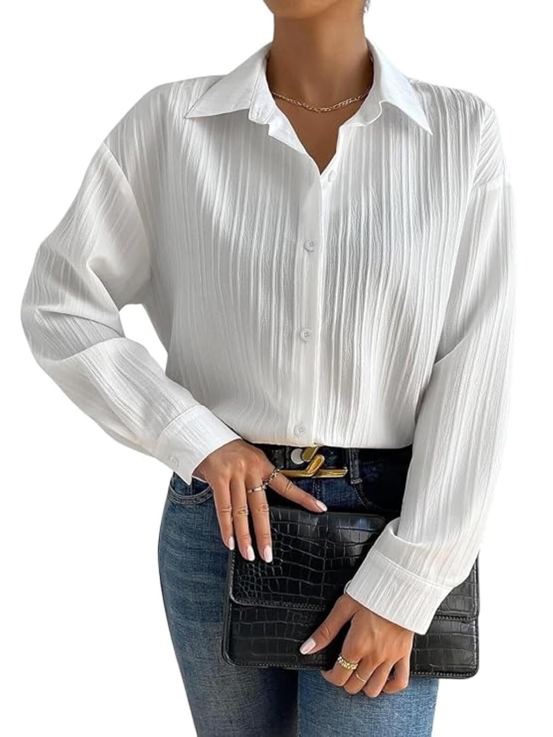 GRECIILOOKS Shirt for Women | Women Shirt | Long Shirt for Women | Shirt Tops for Women | Oversized Shirt for Women - Image 2