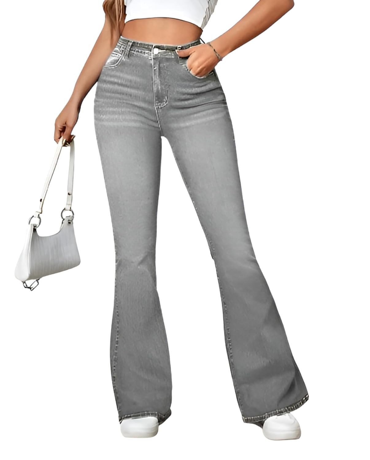 Ben Martin Women’s High Waist Jeans || Flared Bell Bottom Bootcut Pants || Wide Leg Stretch Denim – Perfect for Travel, Party & Everyday Use – Sizes 26–40 (2) - Image 8
