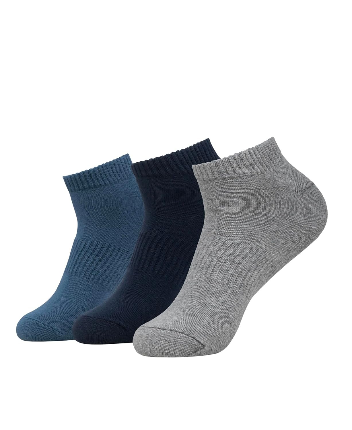 Jockey 7097 Men's Compact Cotton Stretch Low Show Socks With Stay Fresh Treatment (Pack of 3)