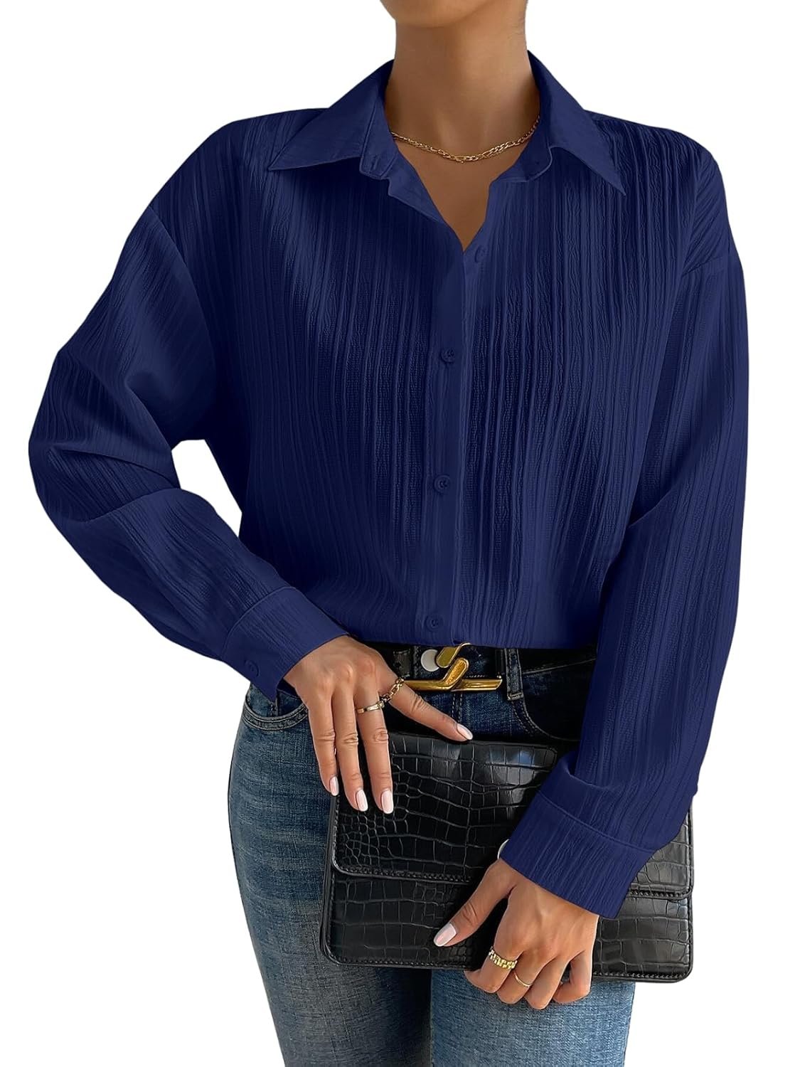 GRECIILOOKS Shirt for Women | Women Shirt | Long Shirt for Women | Shirt Tops for Women | Oversized Shirt for Women - Image 3