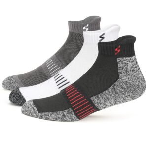 Supersox Ankle Length Socks for Man | Durable Breathable Cotton | Anti-Odor & Antibacterial | Multi Colour | Free Size | Pack of 3