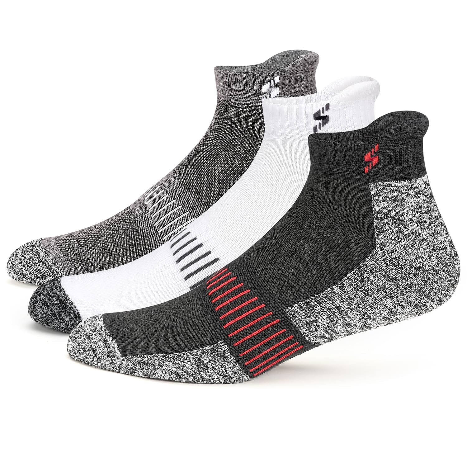 Supersox Ankle Length Socks for Man | Durable Breathable Cotton | Anti-Odor & Antibacterial | Multi Colour | Free Size | Pack of 3