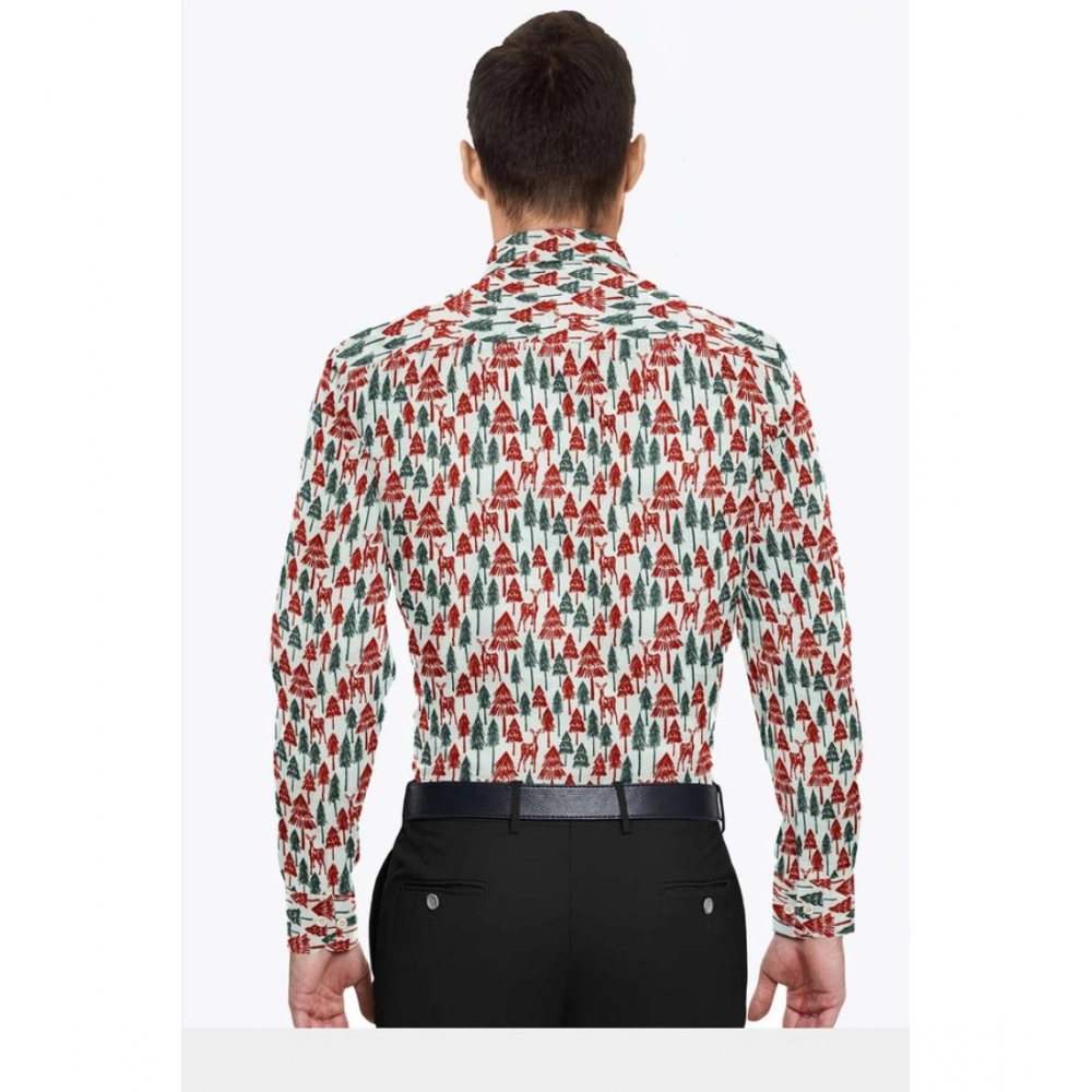 Generic Men's Cotton Blended Printed Full Sleeve Shirt (Multicolor) - Image 2